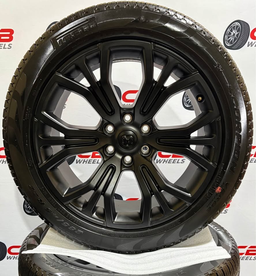 Ram 1500 Tungsten Edition 22" OEM Matte Black Wheels and Tires (Set of 5)