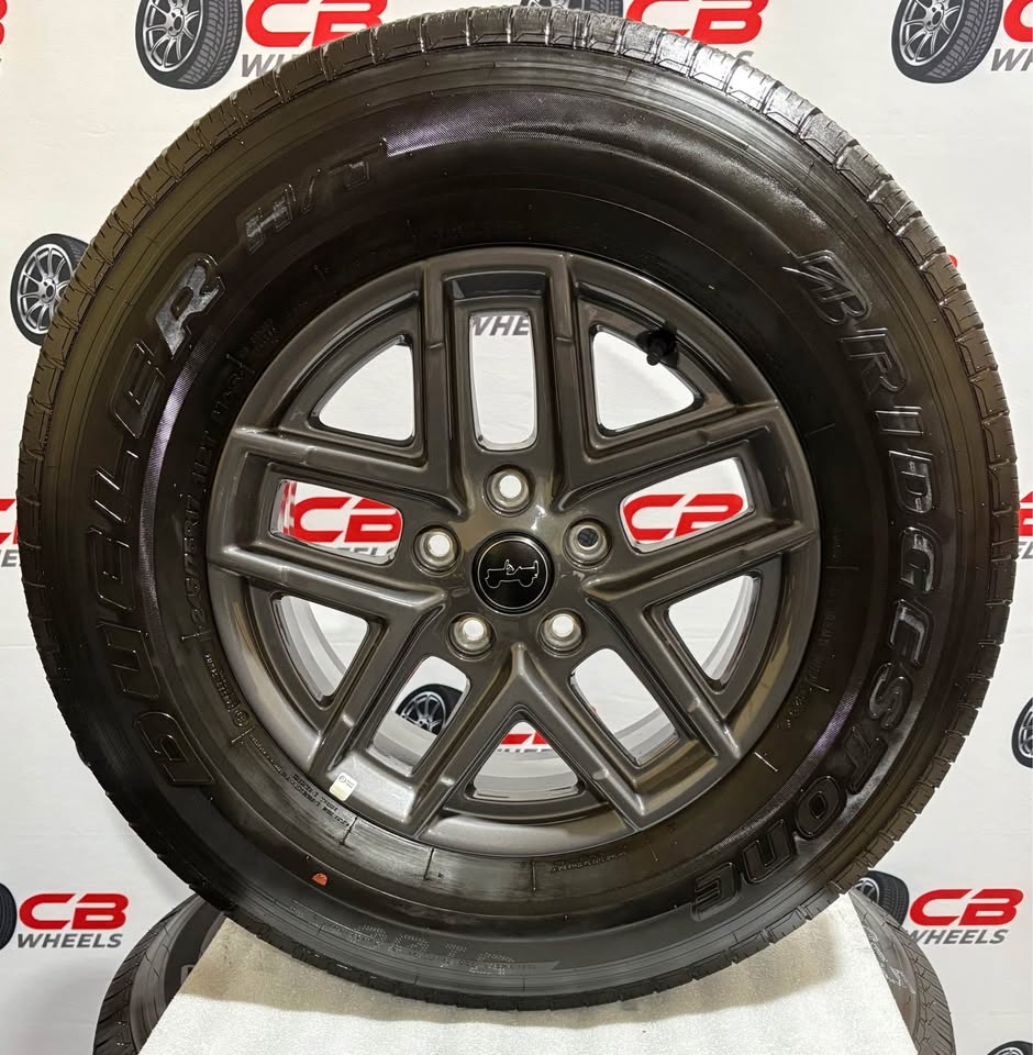 Jeep Wrangler 17" OEM Charcoal Wheels and Tires (Set of 5)
