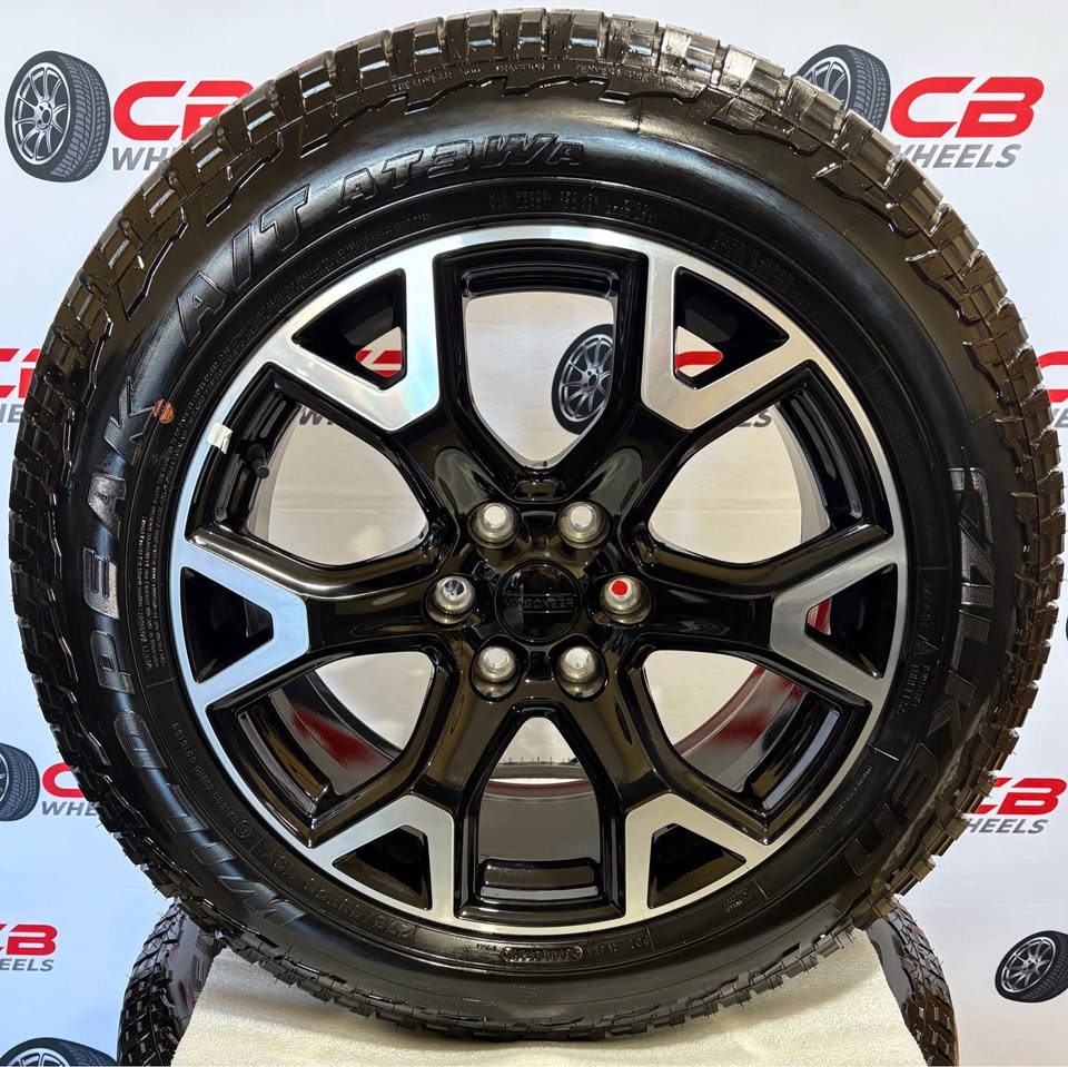 Jeep Wagoneer 20” OEM Machined Gloss Black Wheels and Tires