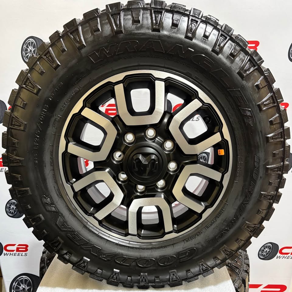 Brand New Ram 2500/3500 18” OEM Machined Matte Black Wheels and Tires