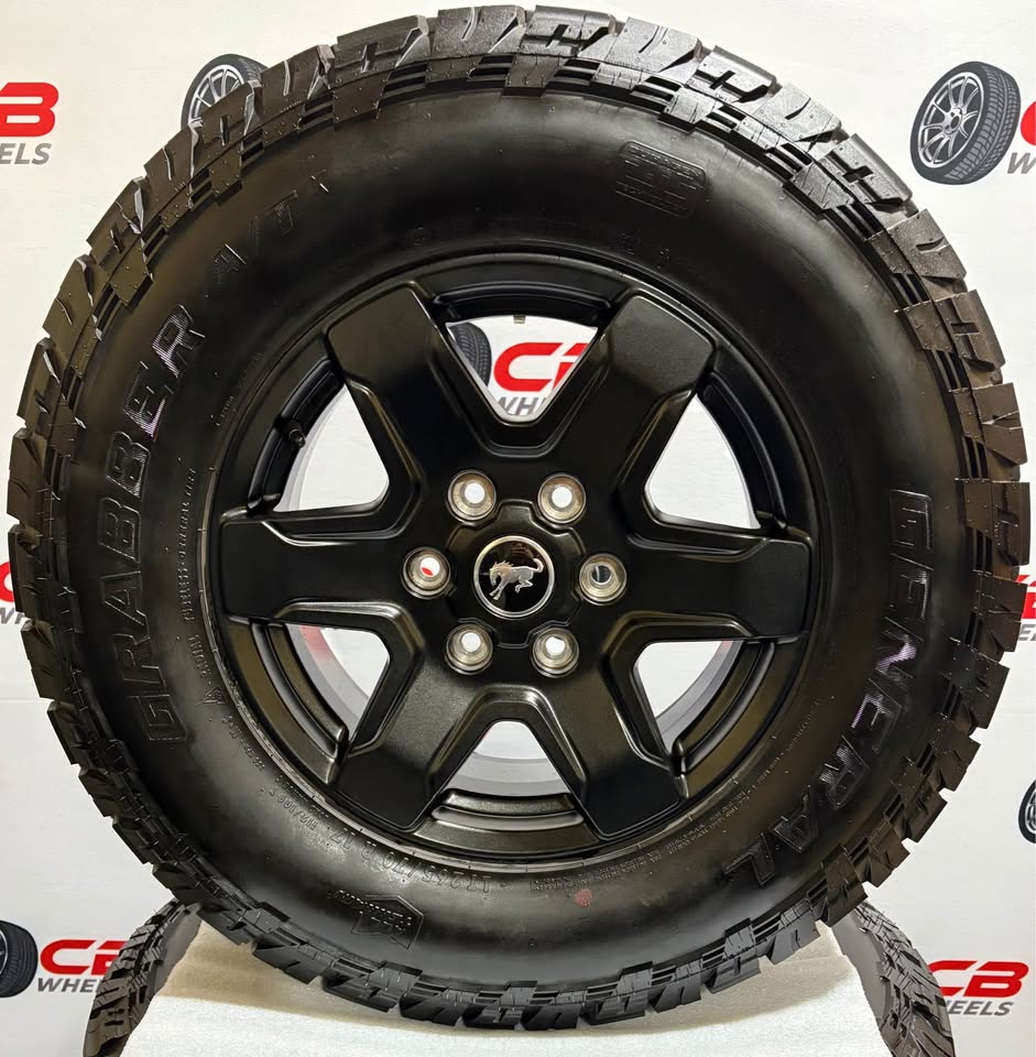 Ford Bronco 17" OEM Matte Black Takeoff Wheels and Tires