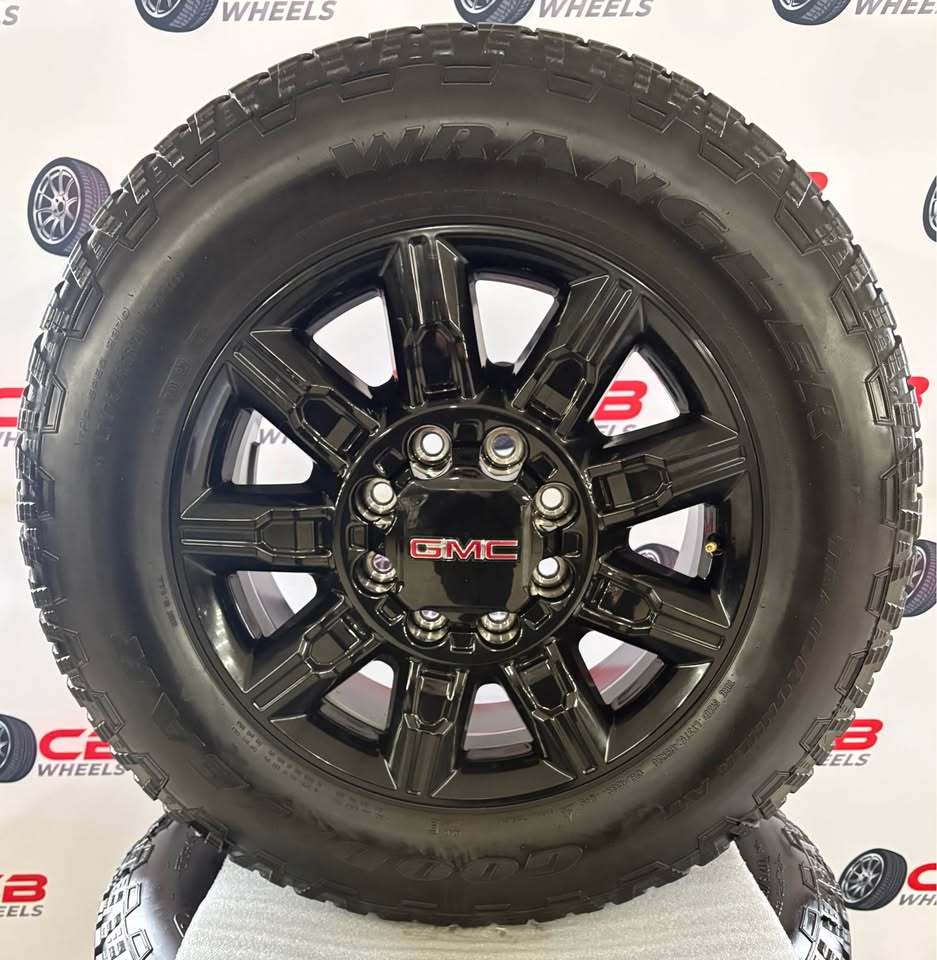 GMC Denali Ultimate 2500/3500 20" OEM Gloss Black Takeoff Wheels and Tires