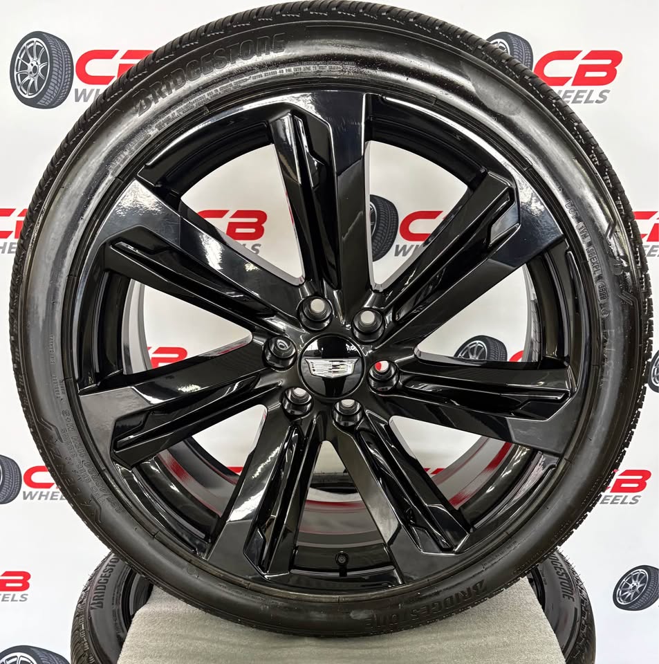 Cadillac Escalade ESV 24" OEM Gloss Black Wheels and Tires