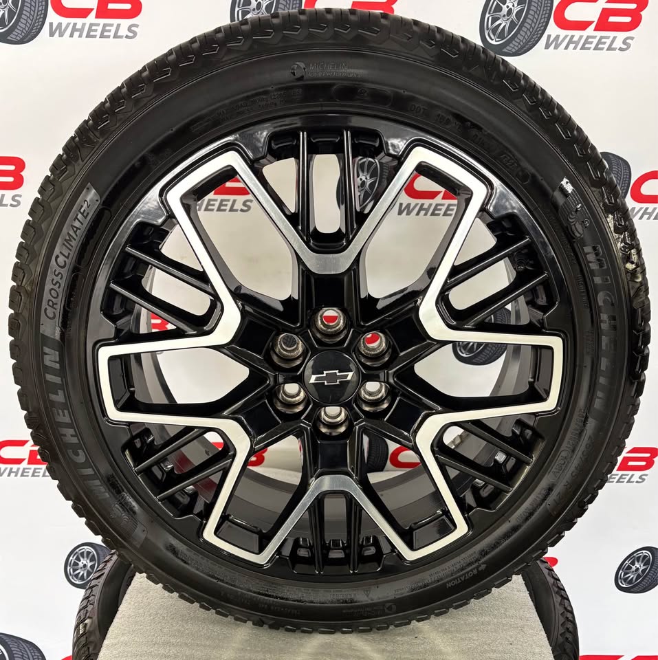 Chevrolet Blazer 21" OEM Machined Gloss Black Wheels and Tires