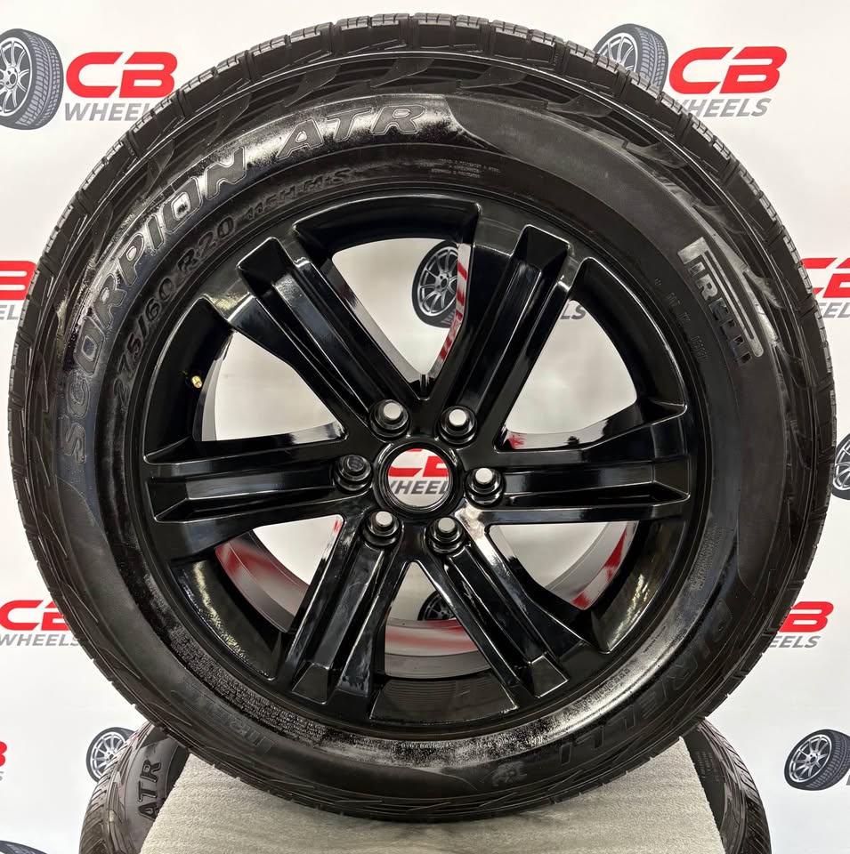 Ford F150 20" OEM Powder Coated Gloss Black Takeoff Wheels and Tires