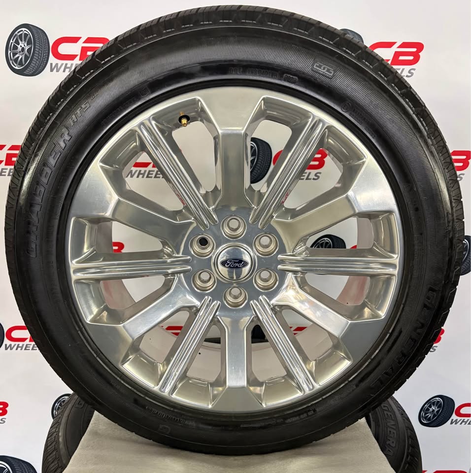 Ford F150 Limited 22" OEM Polished Takeoff Wheels and Tires