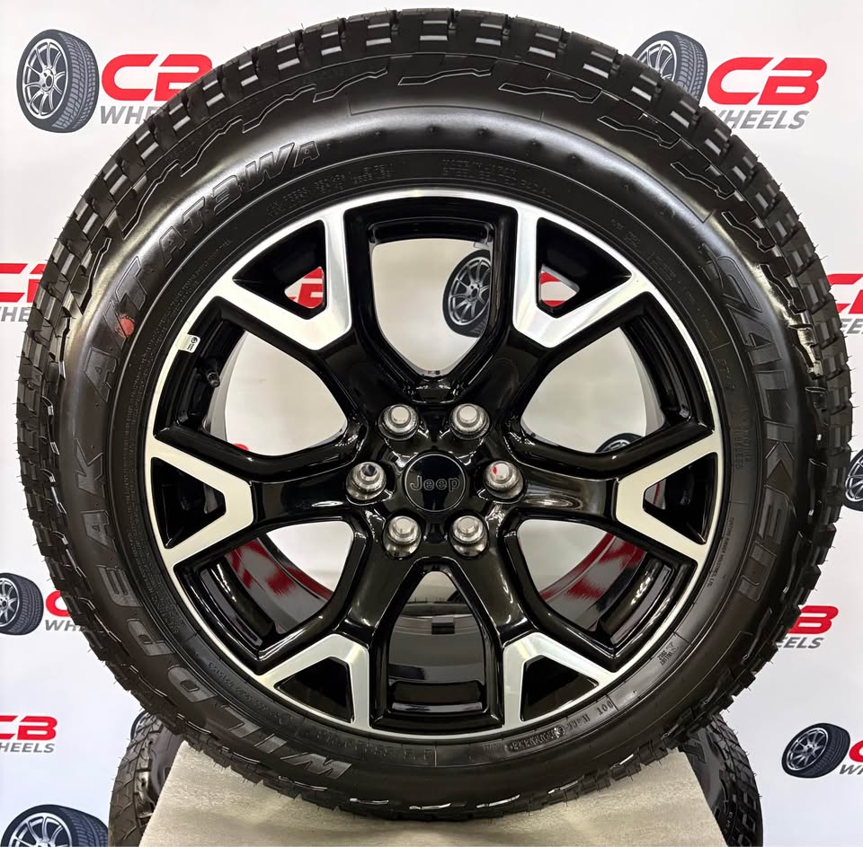 Jeep Wagoneer 20" OEM Machined Gloss Black Wheels and Tires 