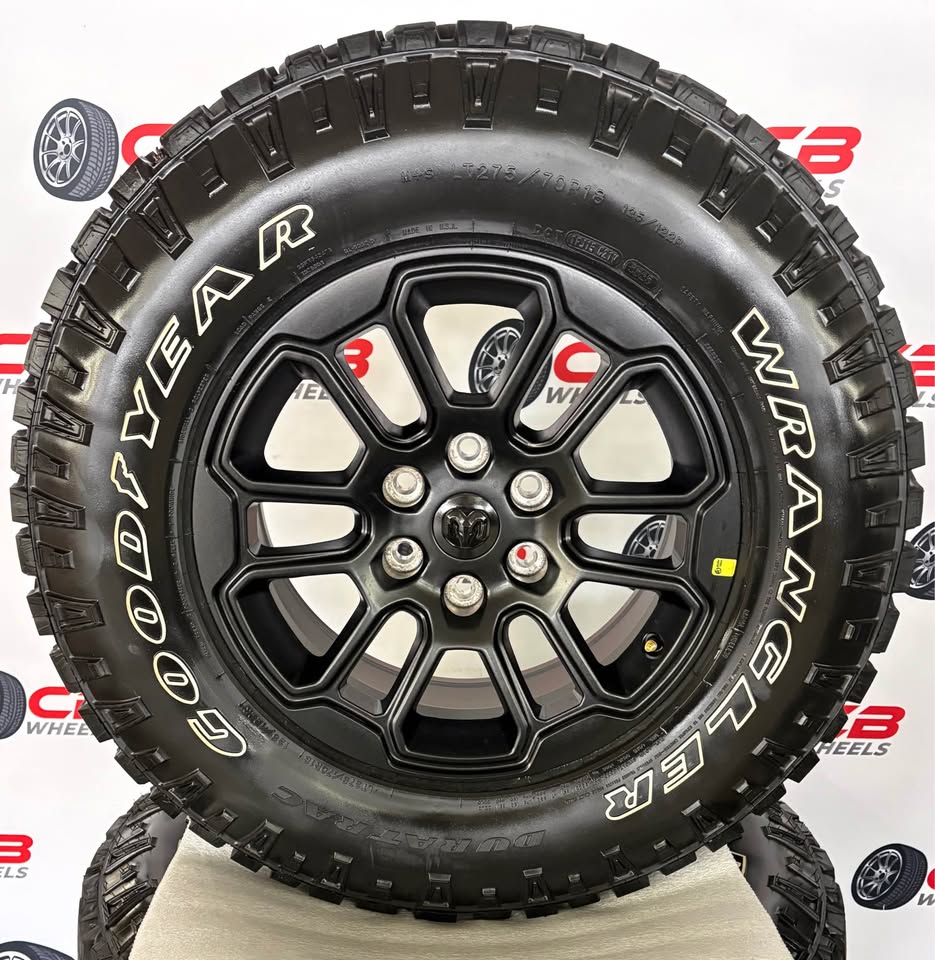 NEW Ram 1500 Rebel 18" OEM Matte Black Wheels and Tires