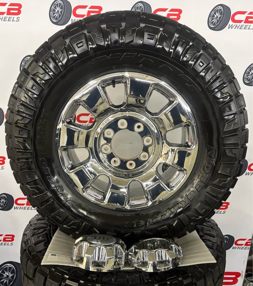 Ford F250/F350 20" OEM PVD Takeoff Wheels with 37" Nitto Ridge Grappler Tires