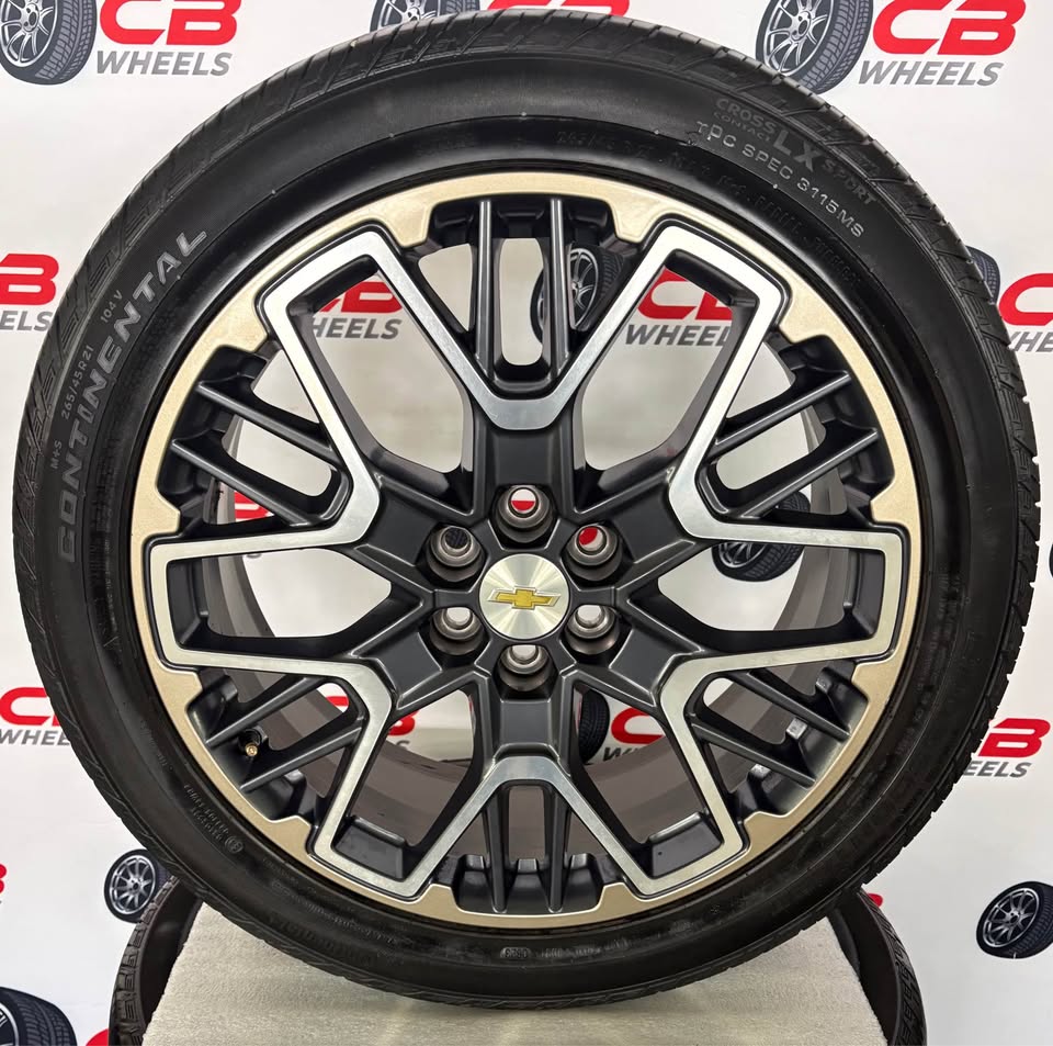 Chevrolet Blazer 21" OEM Machined Gold and Charcoal Wheels and Tires