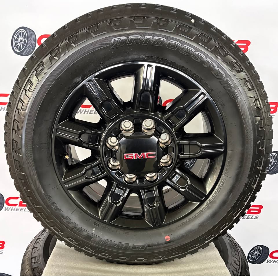 GMC Sierra 2500/3500 AT4 20" OEM Gloss Black Takeoff Wheels and Tires