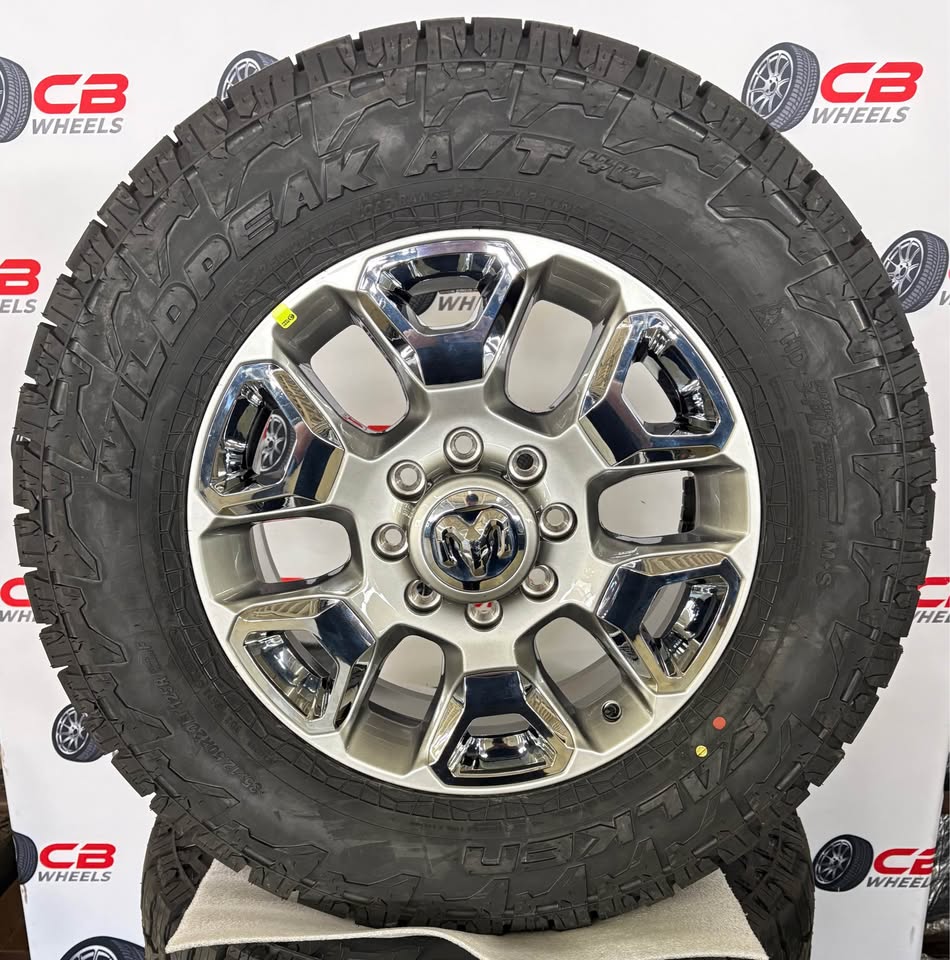 NEW Ram 2500/3500 20" OEM Hypersilver Wheels and 35” Falken Tires