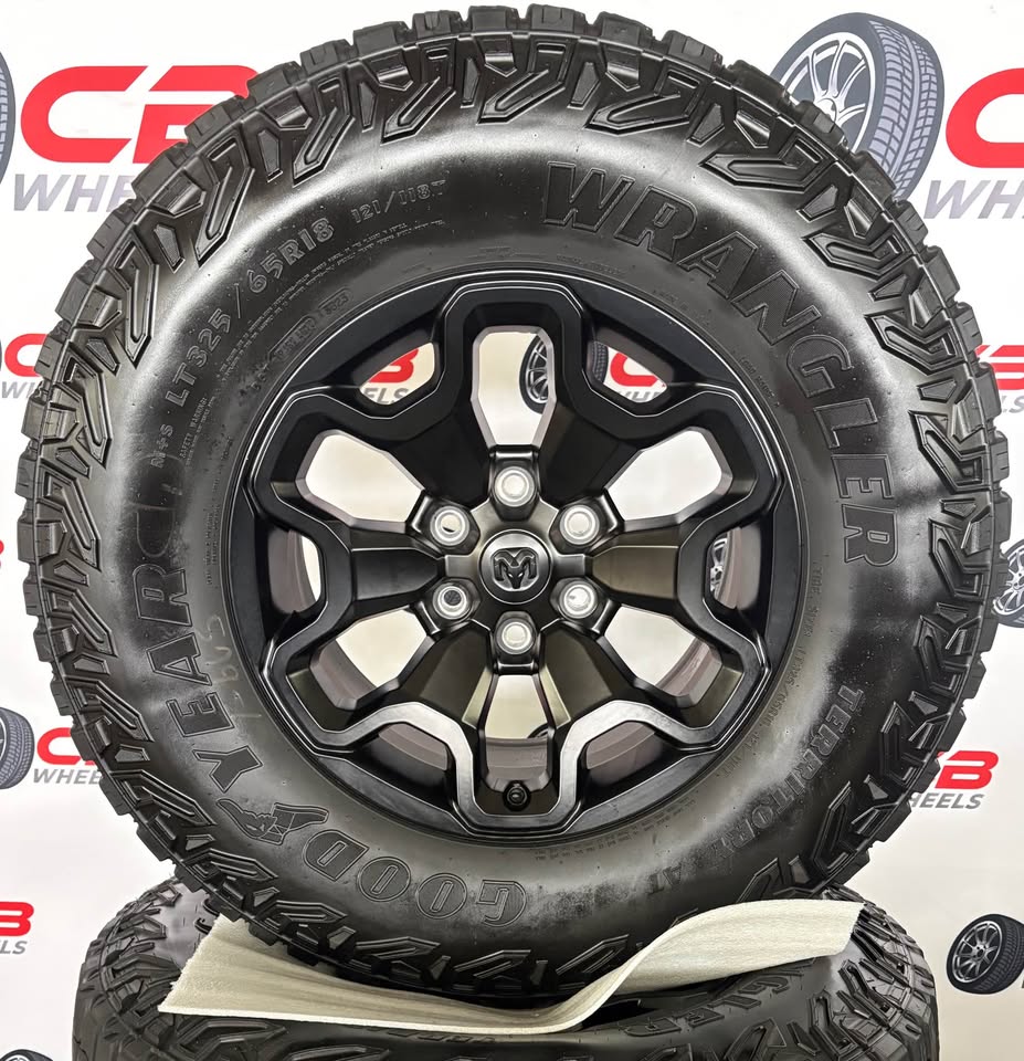 Ram 1500 TRX 18” OEM Matte Black Takeoff Wheels and Tires