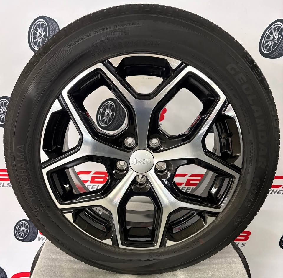 Jeep Compass 18" Machined Black Takeoff Wheels and Tires