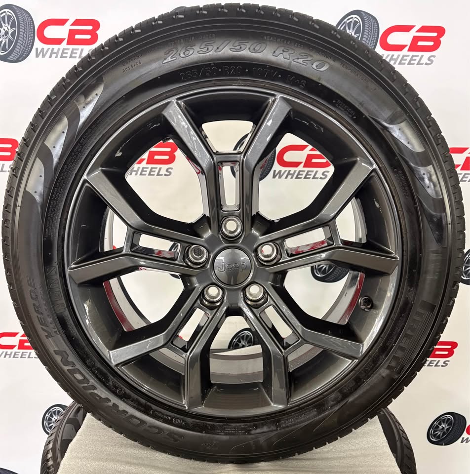 Jeep Grand Cherokee 20" OEM Charcoal Takeoff Wheels and Tires
