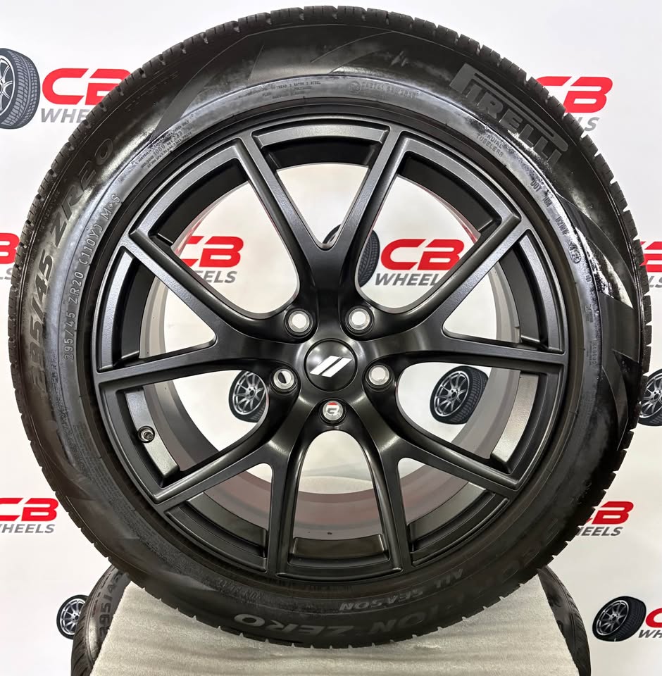 Jeep Grand Cherokee Trackhawk SRT 20" OEM Matte Black Takeoff Wheels and Tires