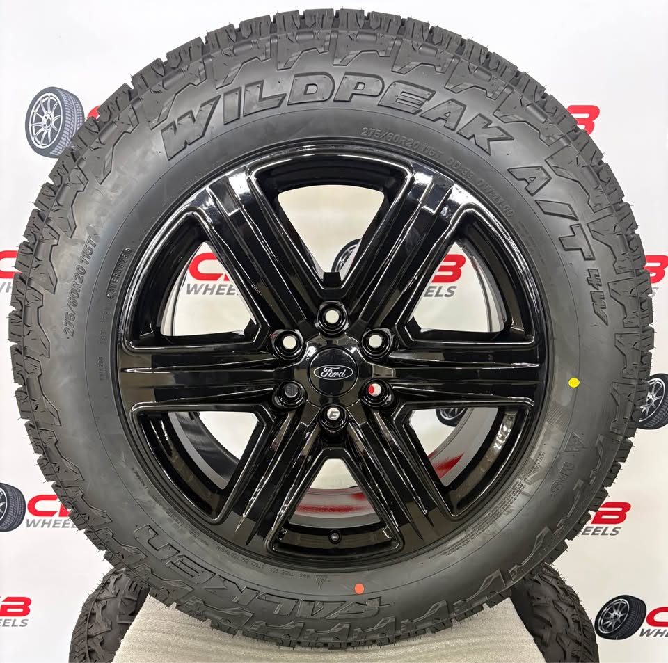 Ford F150 20" OEM Gloss Black Takeoff Wheels and Tires