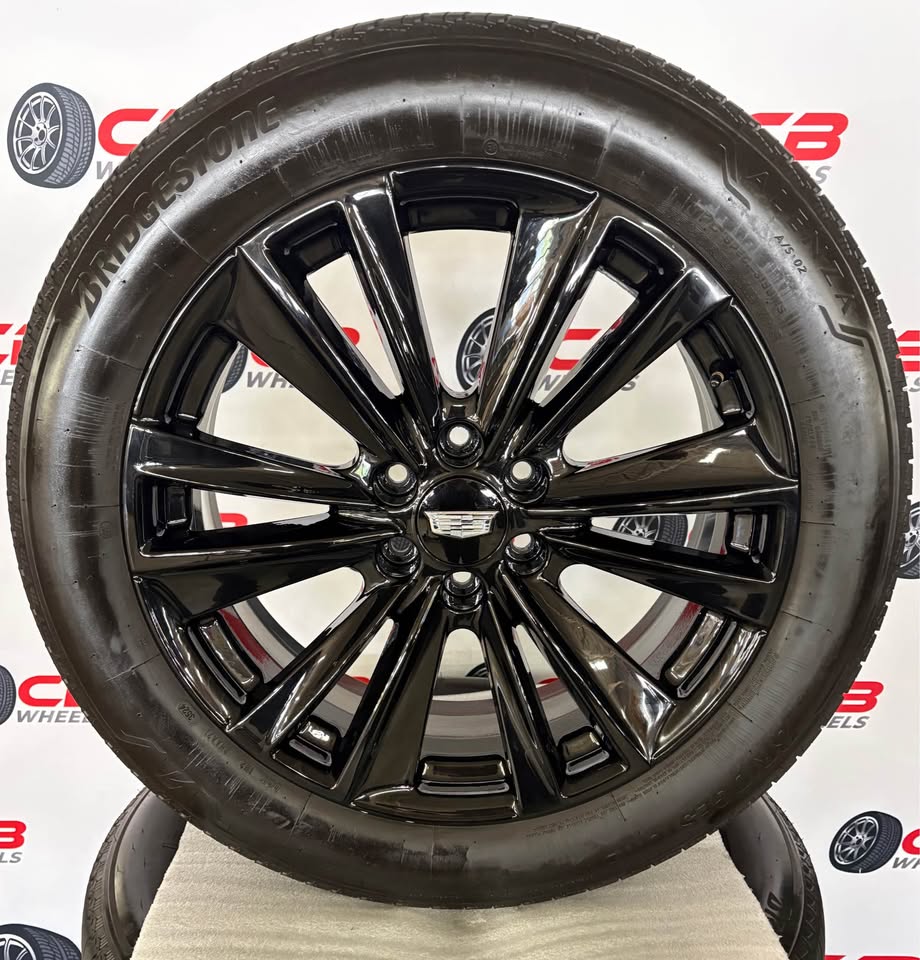 Cadillac Escalade 22" OEM Gloss Black Takeoff Wheels and Tires
