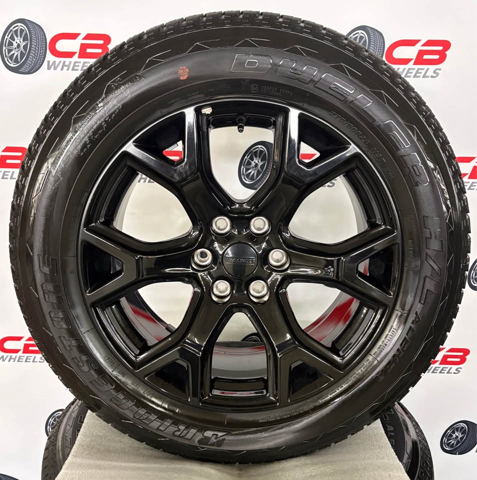 Jeep Wagoneer 20" OEM Gloss Black Takeoff Wheels and Tires