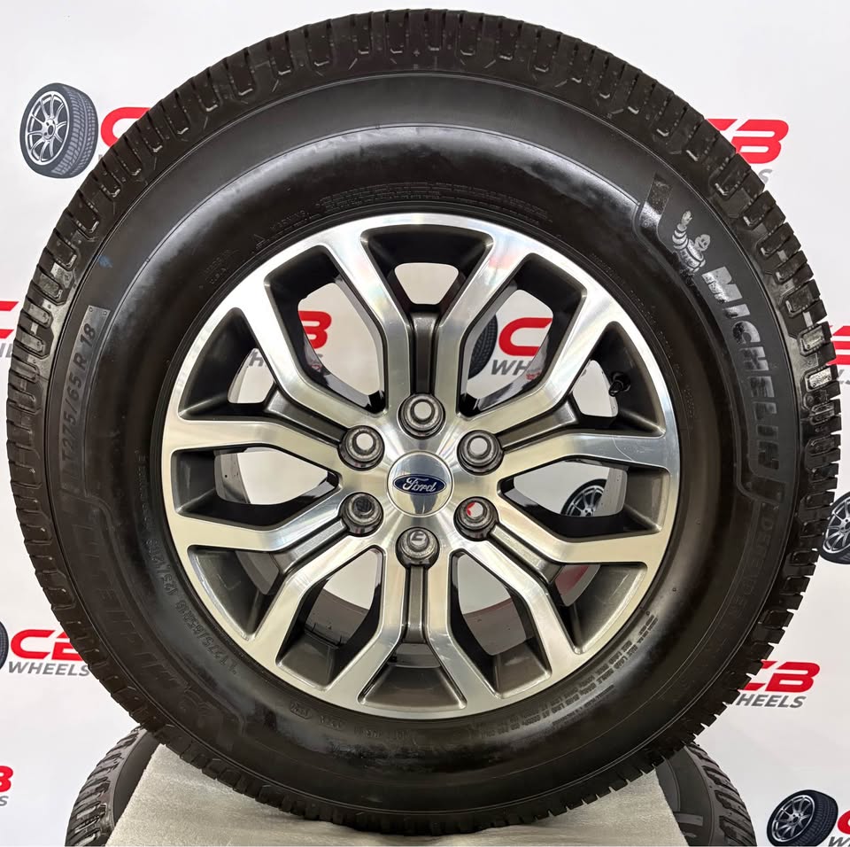 Ford F150 18" OEM Machined Charcoal Takeoff Wheels and Tires