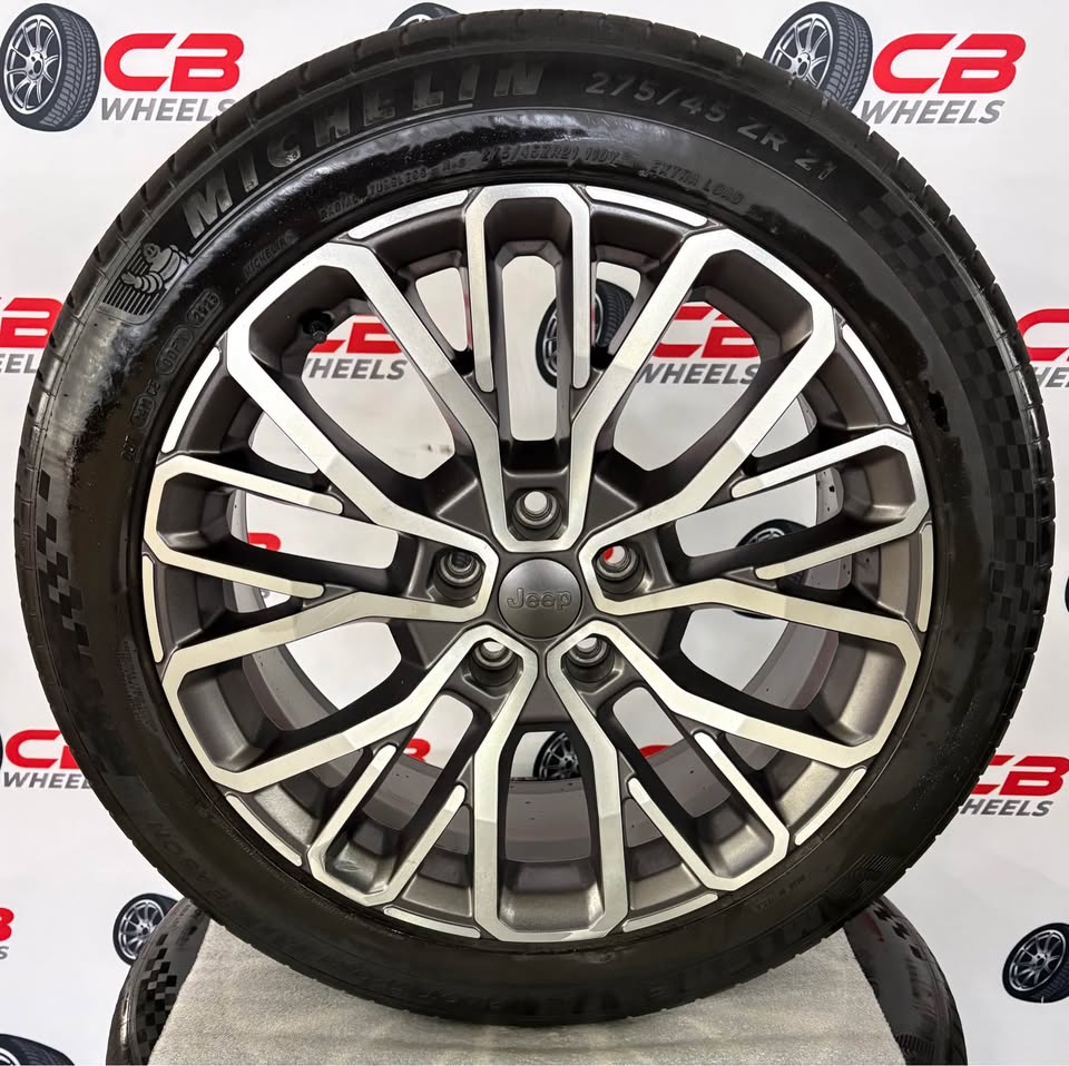 Jeep Grand Cherokee 21" OEM Machined Charcoal Wheels and Tires