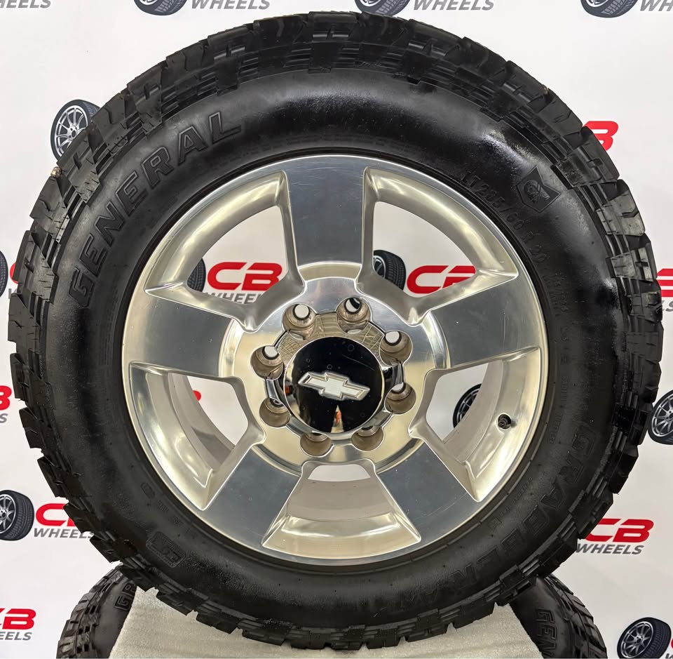 Chevrolet Silverado 2500/3500 20" OEM Polished Takeoff Wheels and Tires