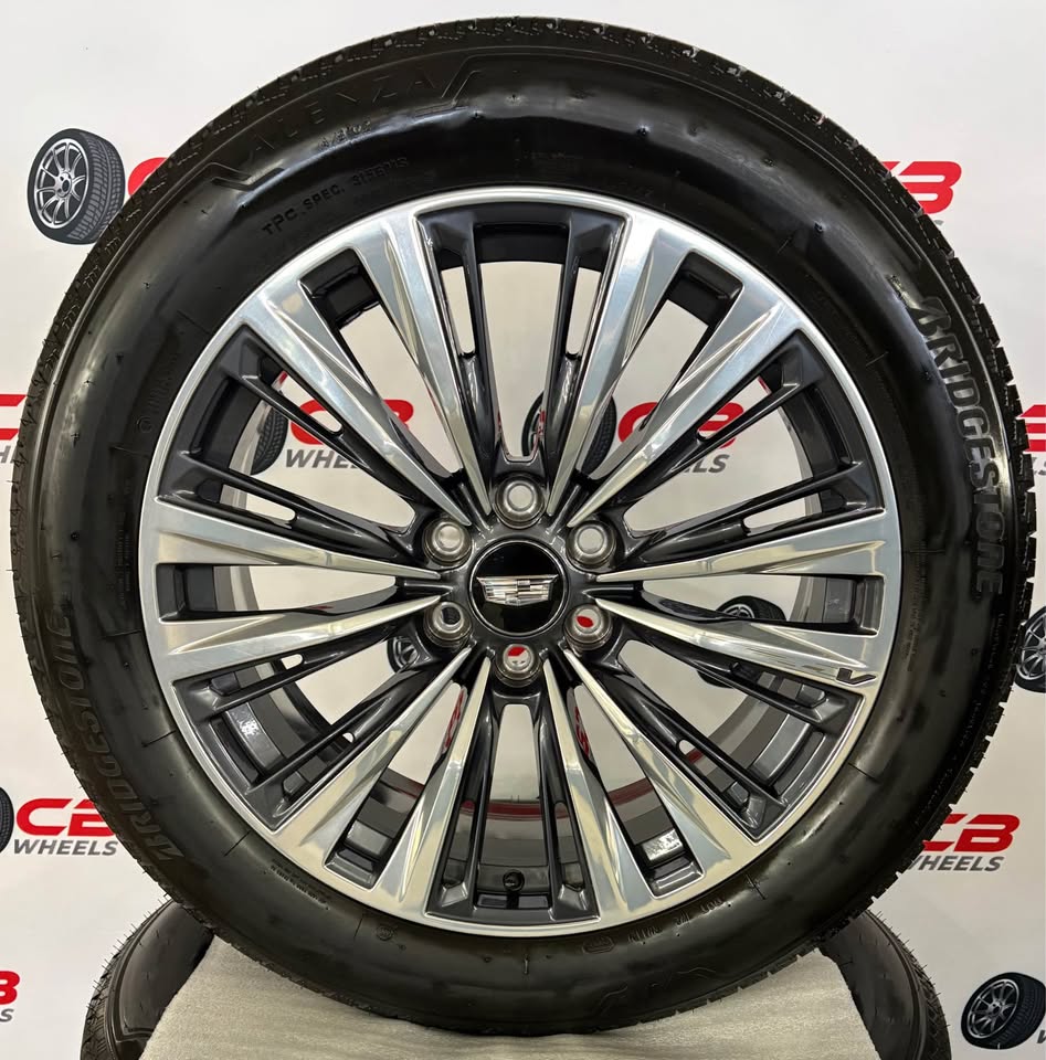 Cadillac Escalade V 22" OEM Polished Hypersilver Takeoff Wheels and Tires
