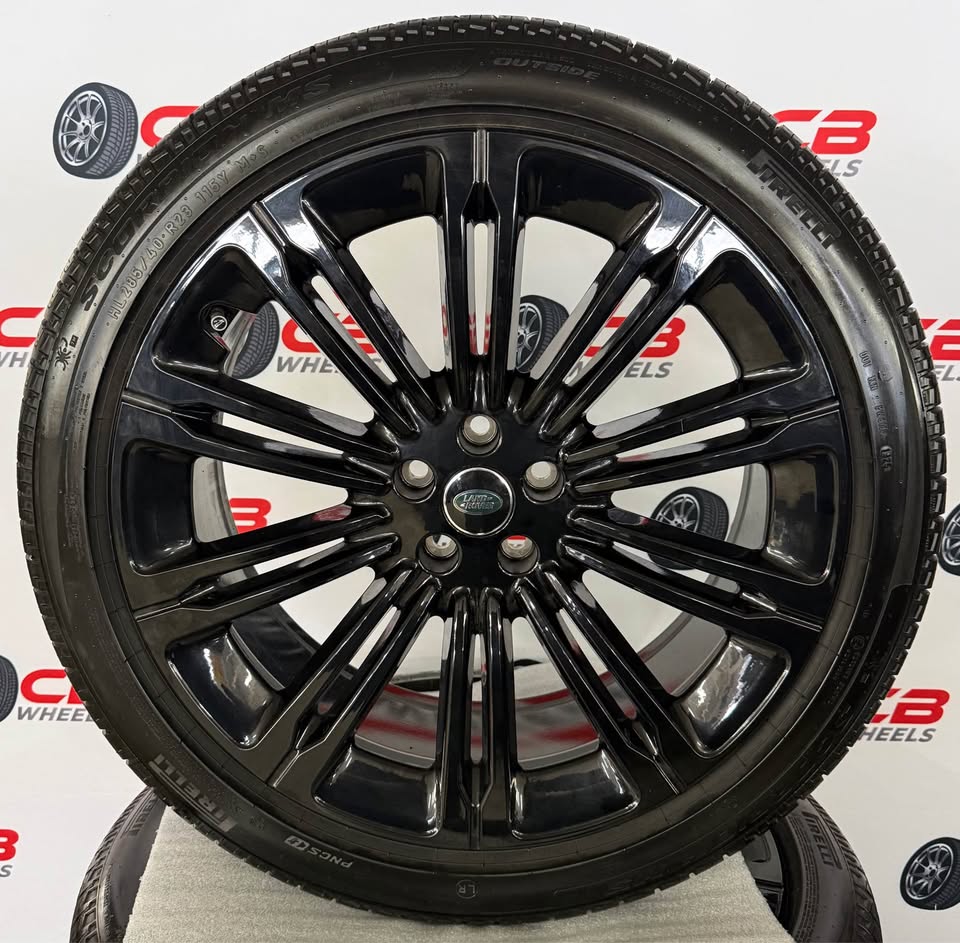 Land Rover Range Rover 23" OEM Gloss Black Takeoff Wheels and Tires