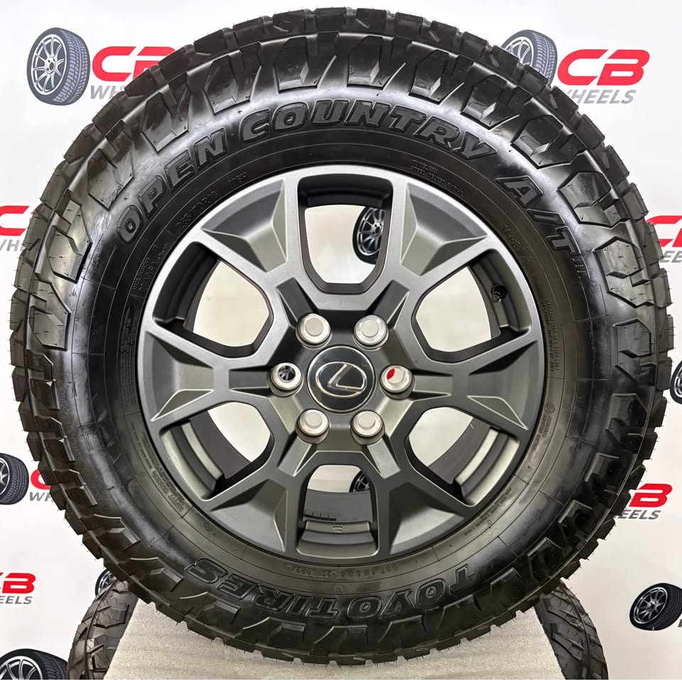 Lexus GX550 18" OEM Charcoal Takeoff Wheels with Toyo Open Country A/T Tires