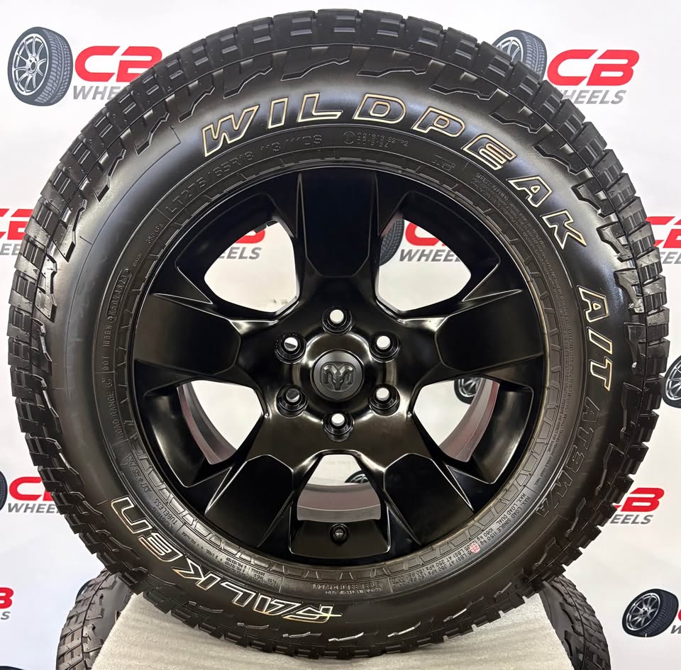 Ram 1500 18" OEM Matte Black Takeoff Wheels and Tires