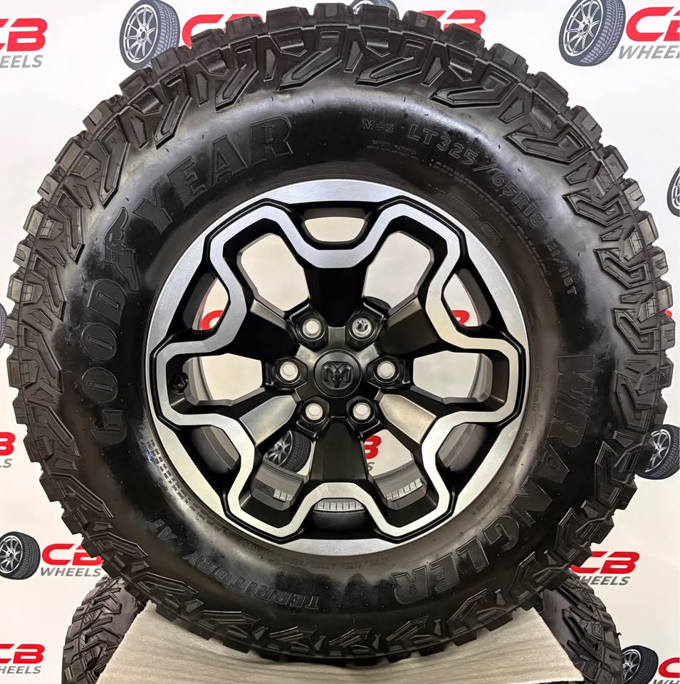 Ram 1500 TRX 18" OEM Machined Matte Black Takeoff Wheels and Tires