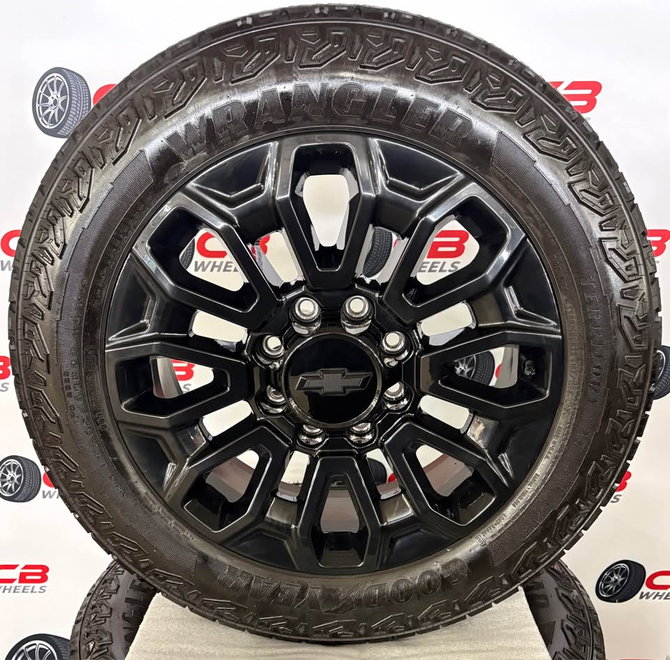 Chevrolet Silverado 2500/3500 22" OEM Gloss Black Takeoff Wheels and Tires