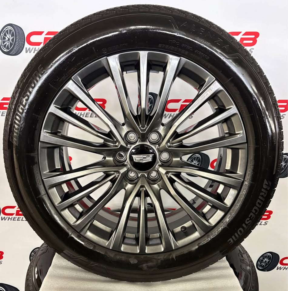 Cadillac Escalade V 22" OEM Charcoal Takeoff Wheels and Tires
