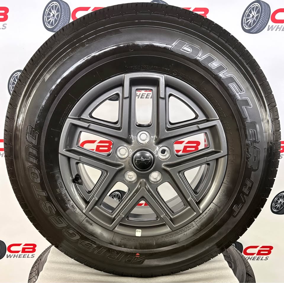 Jeep Gladiator 17" OEM Charcoal Takeoff Wheels and Tires