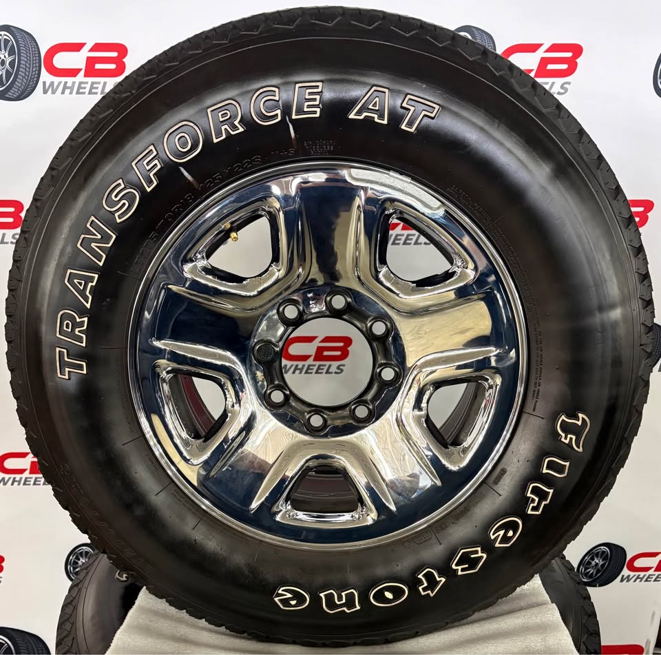 Ram 2500/3500 18" OEM Chrome Clad Steel Takeoff Wheels and Tires