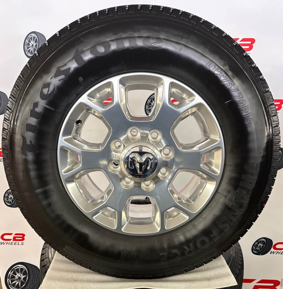Ram 2500/3500 18" OEM Polished Takeoff Wheels and Tires