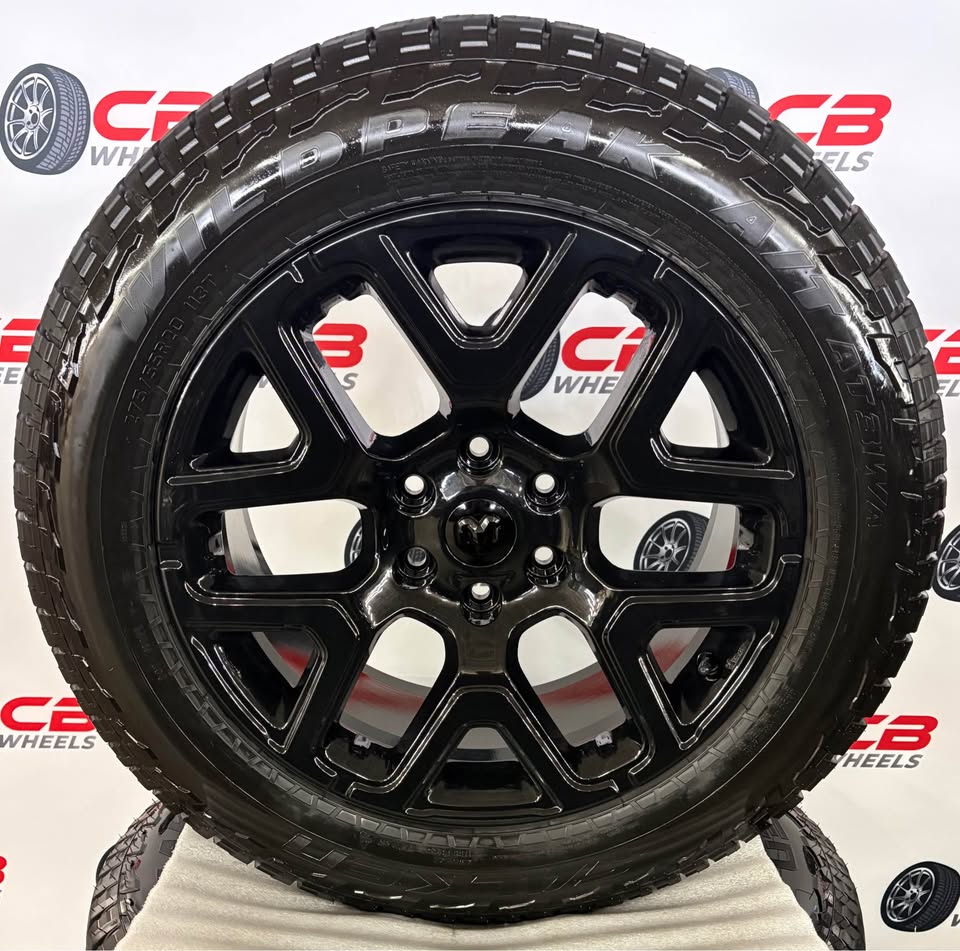 Ram 1500 Night Edition 20" OEM Gloss Black Takeoff Wheels and Tires