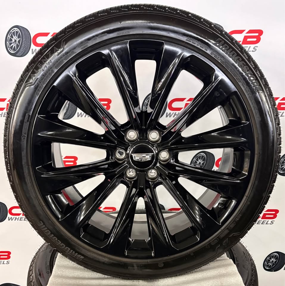 Cadillac Escalade V 24" OEM Gloss Black Takeoff Wheels and Tires