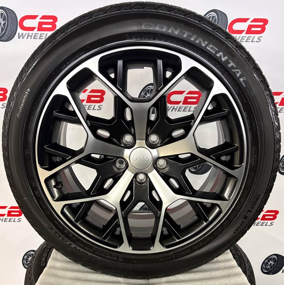 Jeep Grand Cherokee Summit Reserve 21" OEM Machined Black Takeoff Wheels and Tires
