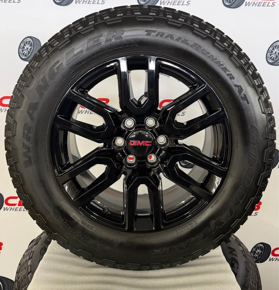 GMC Sierra 1500 Elevation 20" OEM Gloss Black Wheels and Tires