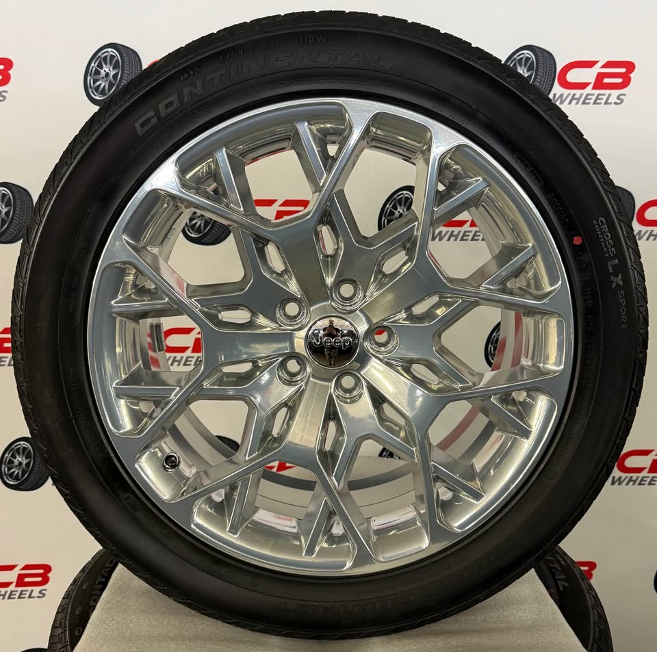 Jeep Grand Cherokee 21" OEM Polished Takeoff Wheels and Tires
