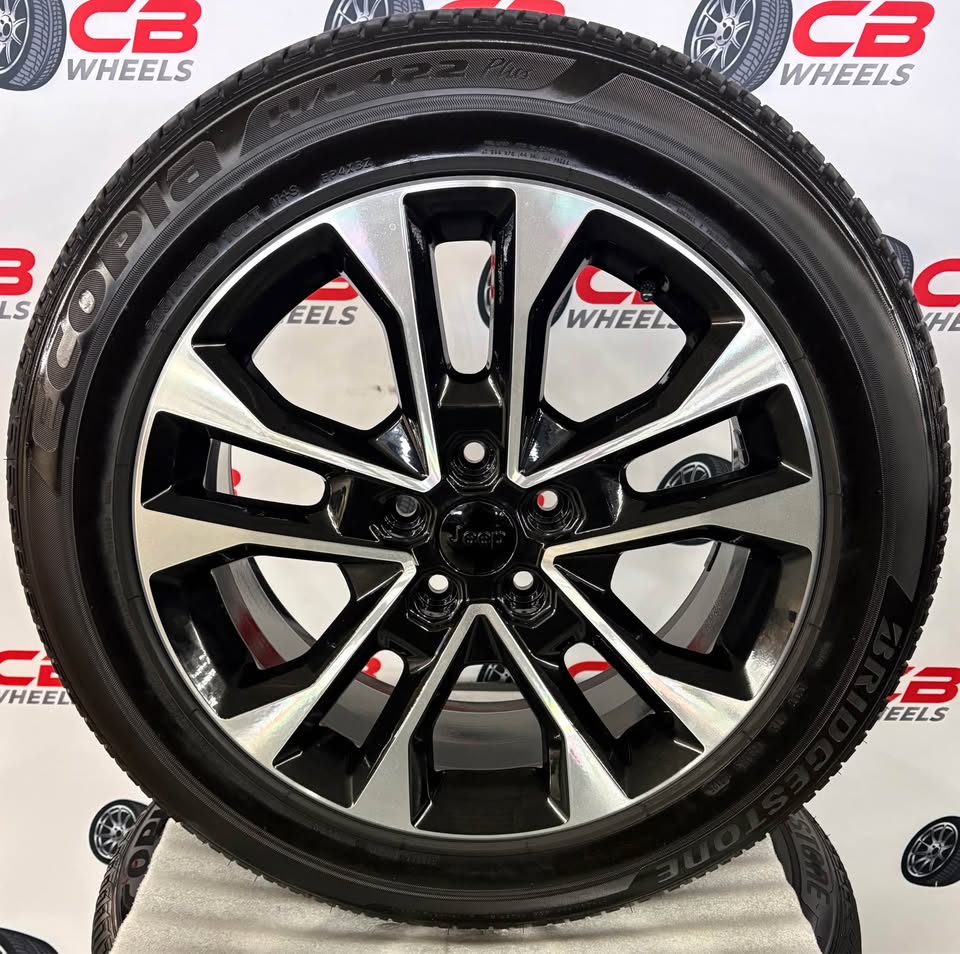 Jeep Grand Cherokee 20" OEM Machined Gloss Black Takeoff Wheels and Tires