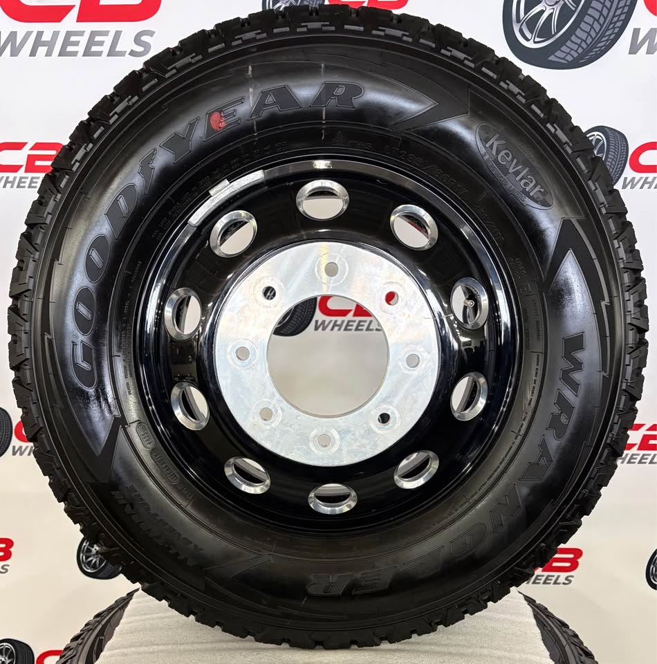 Ram 3500 Dually Limited Night Edition 17" OEM Gloss Black Takeoff Wheels and Tires