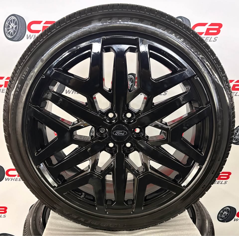 Ford F150 Limited Plus 24" Gloss Black Takeoff Wheels and Tires