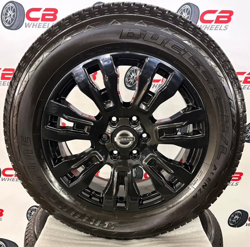 Nissan Titan 20" OEM Gloss Black Takeoff Wheels and Tires