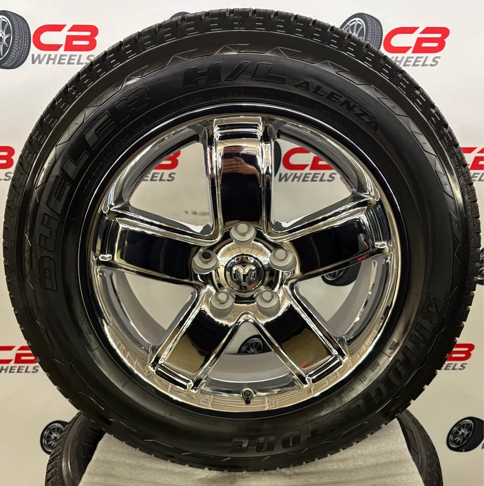 Ram 1500 20" OEM Chrome Takeoff Wheels and Tires