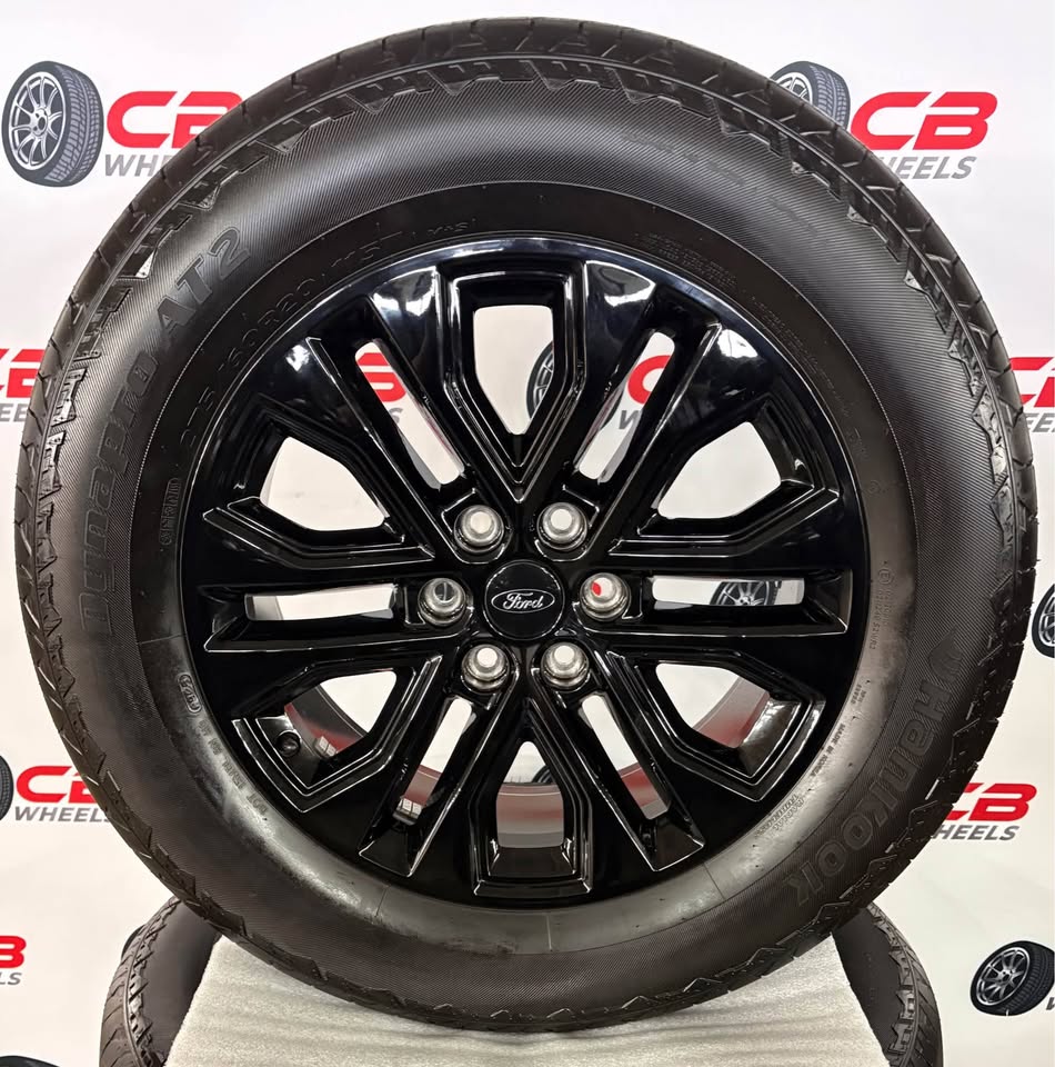 Ford F150 Lariat 20" OEM Gloss Black Takeoff Wheels and Tires
