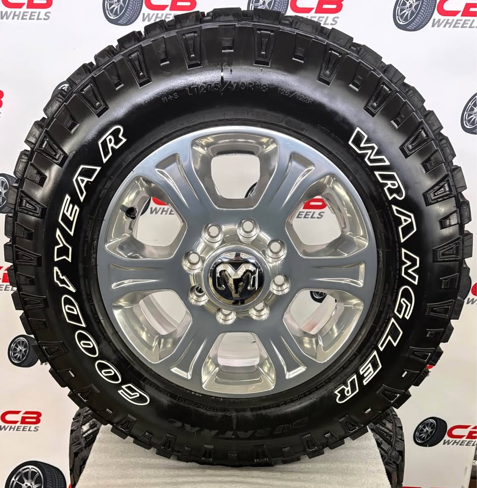 Ram 2500/3500 18" OEM Polished Takeoff Wheels and Tires