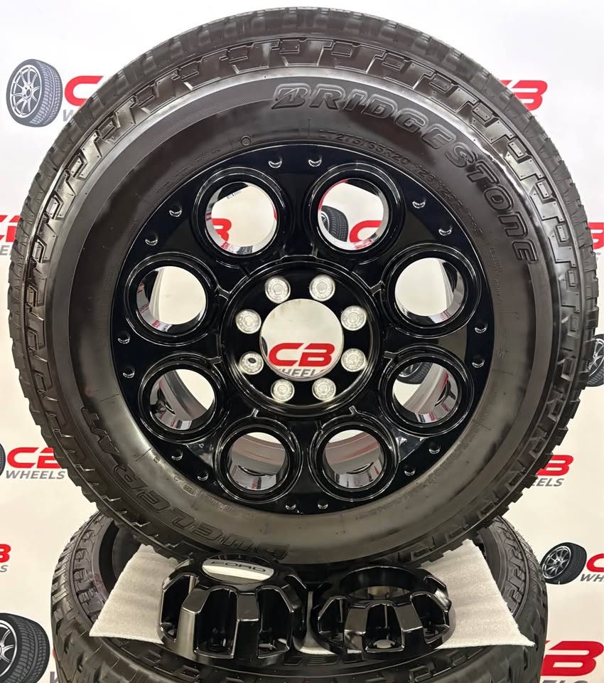 Ford F250/F350 20" OEM Gloss Black Takeoff Wheels and Tires