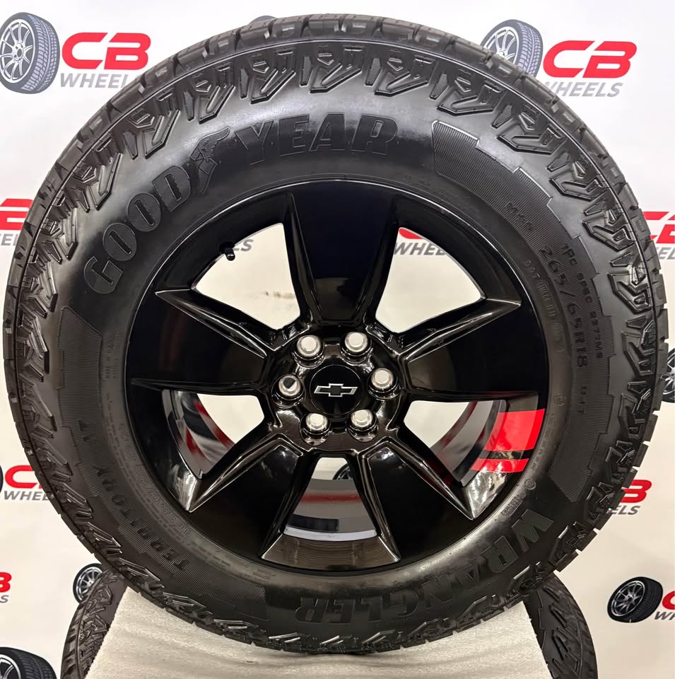 Chevrolet Colorado 18" OEM Gloss Black Takeoff Wheels and Tires